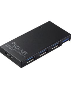 ฮับพร้อมตัวอ่านการ์ด SD USB 3.0 (สีดำ)