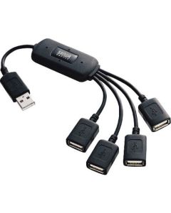 ฮับ USB 2.0 (4 พอร์ต สีดำ)