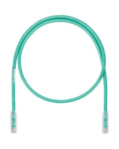 Category 6A สายแพทช์เส้นผ่านศูนย์กลางขนาดเล็ก 1 ม. สีเขียว