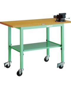โต๊ะทำงานแบบเคลื่อนที่ได้ รุ่น UTVC 1200x600 ปากกาจับชิ้นงาน มีล้อ สี YG