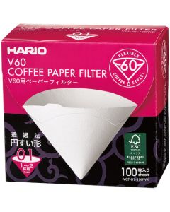V60 Paper Filter 01 W 100 sheets (Box) 5 อัน
