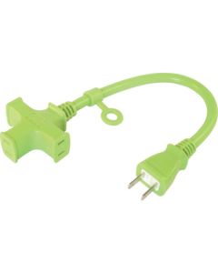 Triangle Multi Extension Cord Short 0.3m Green 1เส้น