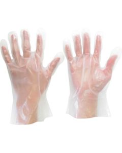ถุงมือโพลีเอทิลีนแบบใช้แล้วทิ้งด้านนอกนูน M (200 ชิ้น)