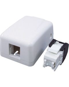 Cat6 RJ45 แจ็คโมดูลาร์เปิดเต้ารับชุด 1 พอร์ต