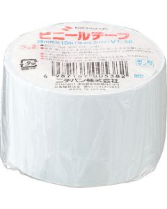 เทปไวนิล สีขาว 38มม. x 10ม. 1 ม้วน