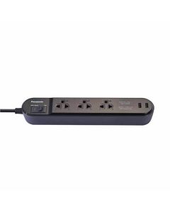 ปลั๊กพ่วง Perfect Fit 2.0m 3 ช่อง 2 USB Black