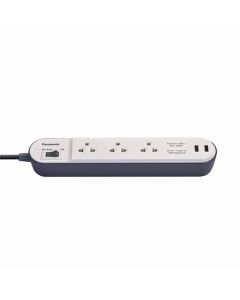 ปลั๊กพ่วง Perfect Fit 2.0m 3 ช่อง 2 USB White