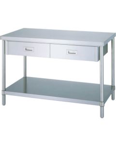 Stainless Steel Table with Drawers