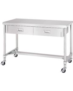 Stainless Steel Table with Drawers 1อัน