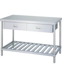 Stainless Steel Table with Drawers 1อัน