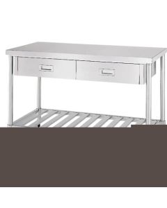 Stainless Steel Table with Drawers 1อัน