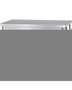 โต๊ะทำงานสแตนเลสโครงเหลี่ยมมีลิ้นชักด้านเดียว กว้าง 1500 x ลึก 750 x สูง 800