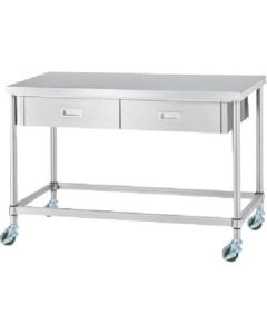 Stainless Steel Table with Drawers 1อัน