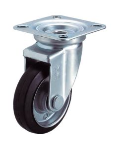 Plate Type Caster J Series (pressed rubber wheel)