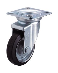 Plate Type Caster J Series (pressed rubber wheel)