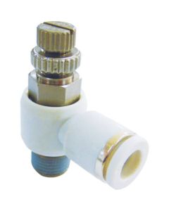 ตัวควบคุมความเร็วชนิดข้อศอกท่อที่รองรับเส้นผ่านศูนย์กลางภายนอก 6 มม