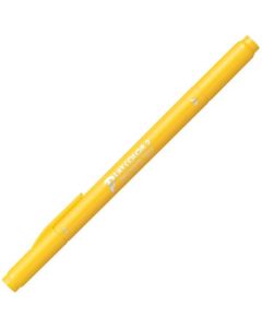ปากกาปลายสักหลาดสูตรน้ำ 2 สี สีเหลือง