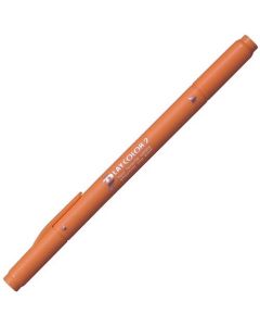 ปากกาปลายสักหลาดสูตรน้ำ 2 สี สีส้มน้ำผึ้ง