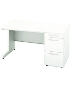Desk with a tier of drawers on one side
