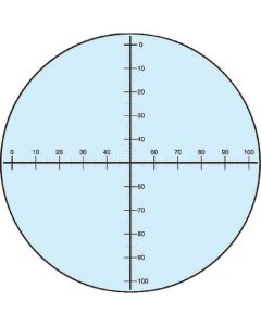 Glass Scale สำหรับกล้องจุลทรรศน์ Dia. 19mm Cross XY 10/100mm