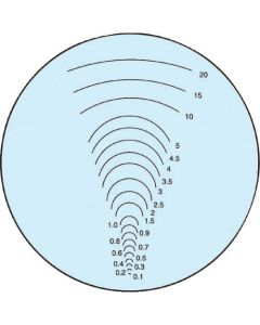 Glass Scale สำหรับกล้องจุลทรรศน์ Dia. 19mm R Gauge