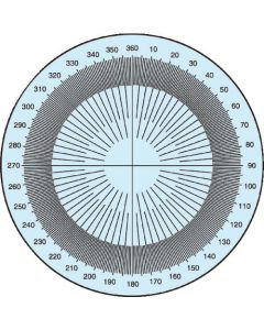 Glass Scale สำหรับกล้องจุลทรรศน์ Dia. 19mm Angle Gauge 360  Degrees