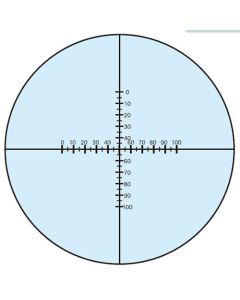 Glass Scale สำหรับกล้องจุลทรรศน์ Dia. 19mm Cross XY 10mm