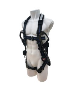Full harness type safety belt and safety rope set.