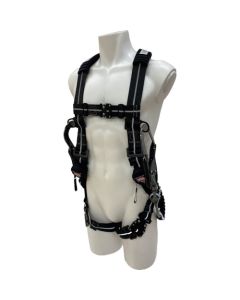 Full harness type safety belt and safety rope set.