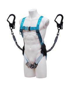 Full harness type safety belt and safety rope set.  ชุดละ 1 ชุด