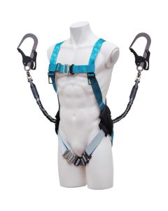 Full harness type safety belt and safety rope set.  ชุดละ 1 ชุด