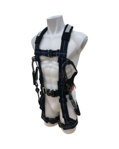 Full harness type safety belt and safety rope set.