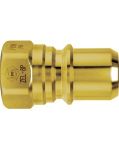 ข้อต่อแบบ Zero Spill Coupler ทองเหลือง ยางไนไตรล์ NBR (SG) ขนาดการติดตั้งคู่ R1/4 (42825)