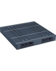 พาเลทพลาสติก ZR-1111E-RR แบบสอดสองด้าน สีดำ