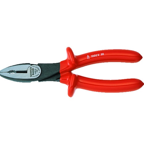 คีมหุ้มฉนวน ตัดสายเปียโน 2.0 มม. ความยาวรวม 180 มม. 1000 V พร้อมด้ามจับหุ้มฉนวน