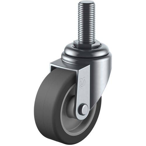 ชนิดสกรูอิน ลูกล้อหมุน อีลาสโตเมอร์ เส้นผ่านศูนย์กลางล้อ 65 มม. ชนิด S ชนิด ST ขนาดสกรู UNF1/2 x 25 เกลียว 20