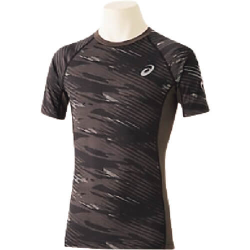 เสื้อแขนสั้น WINJOB Performance Black x Dark Gray แบรนด์ ASICS