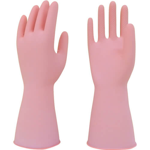 NR Gloves with Cotton Liner for Household 1ชุด