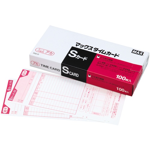 บัตรบันทึกเวลา ER-S Card/R สีแดง บรรจุ 100 ใบ