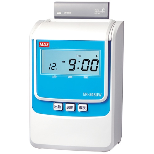เครื่องบันทึกเวลา ER-80SUW [นาฬิกาควบคุมด้วยวิทยุ พิมพ์สองหน้า ลงเวลาได้ 150 คนเท่านั้น รวมเวลาได้ 60 คน (ใช้การ์ด S)]