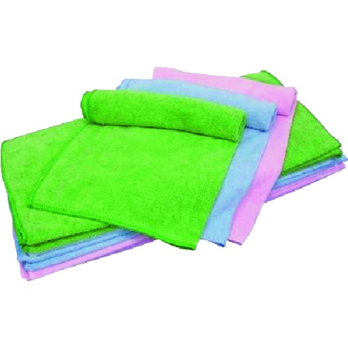 ชุดผ้าเช็ดรถ 12 ชิ้น คละสี