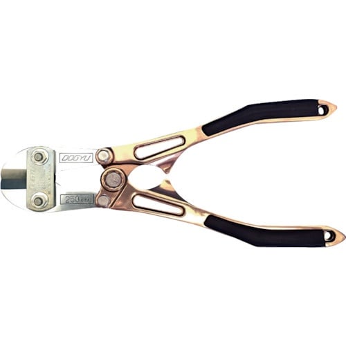 เครื่องตัดเหล็กเส้นอลูมิเนียมใบมีดสแตนเลส ด้ามจับโค้ง ใบมีดปรับไว้ล่วงหน้า 250 มม. สีน้ำตาล