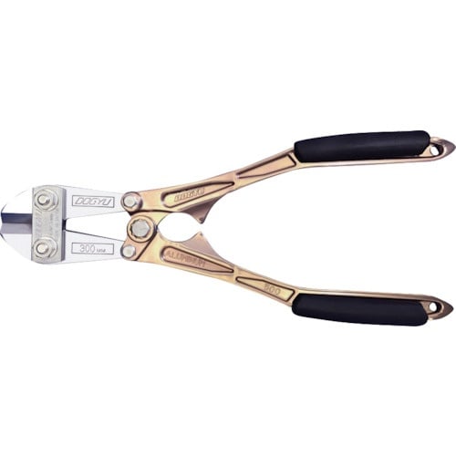 เครื่องตัดเหล็กเส้นอลูมิเนียมใบมีดสแตนเลส ด้ามจับโค้ง ใบมีดปรับไว้ล่วงหน้า 300 มม. สีน้ำตาล