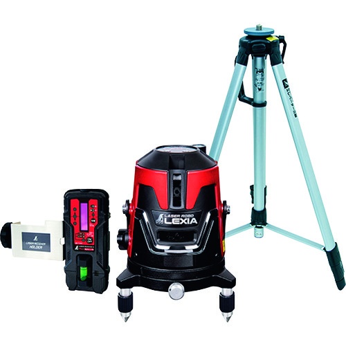 หุ่นยนต์เลเซอร์ LEXIA 51 สีแดง พร้อมตัวรับสัญญาณและขาตั้งกล้อง