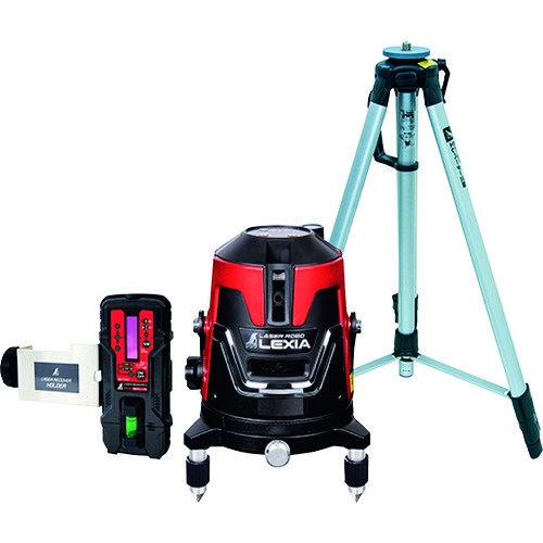 หุ่นยนต์เลเซอร์ LEXIA 41 สีแดง พร้อมตัวรับสัญญาณและขาตั้งกล้อง