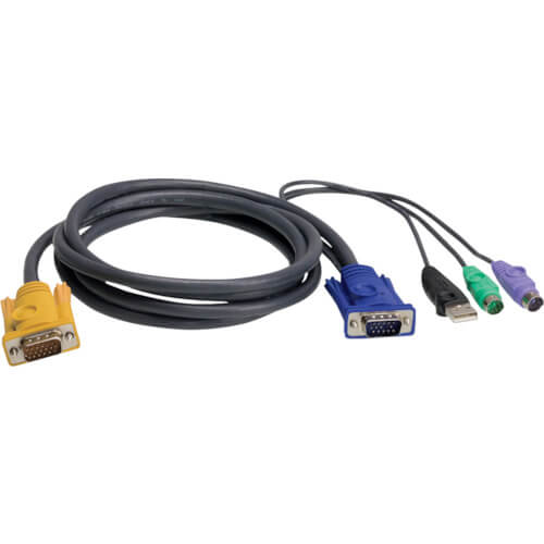 สาย KVM คอมโบ USB/PS/2 ชนิด SPHD ยาว 1.8 ม