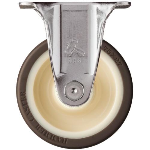 ลูกล้อแบบคงที่ Hammer All-Stainless Steel, ล้อยูรีเทน (พร้อมลูกปืนลูกกลิ้ง), 75 มม.