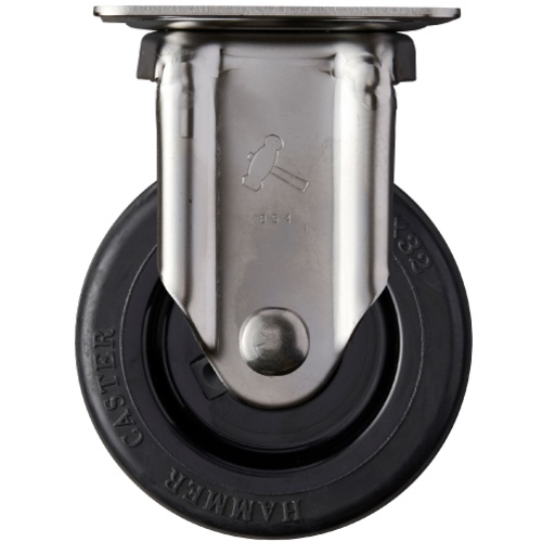 ค้อนสแตนเลสทั้งหมด ซีรีส์ S ตายตัว ล้อทำจากยาง 100 มม.