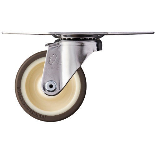 ค้อนหัวกลมสแตนเลสทั้งตัว แบบ S แกนหมุน ล้อ B ยูรีเทน 75มม.