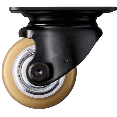 ลูกล้อจานโปรไฟล์ต่ำ Hammer หมุนได้ เส้นผ่านศูนย์กลาง 50 มม. ล้อยูรีเทน